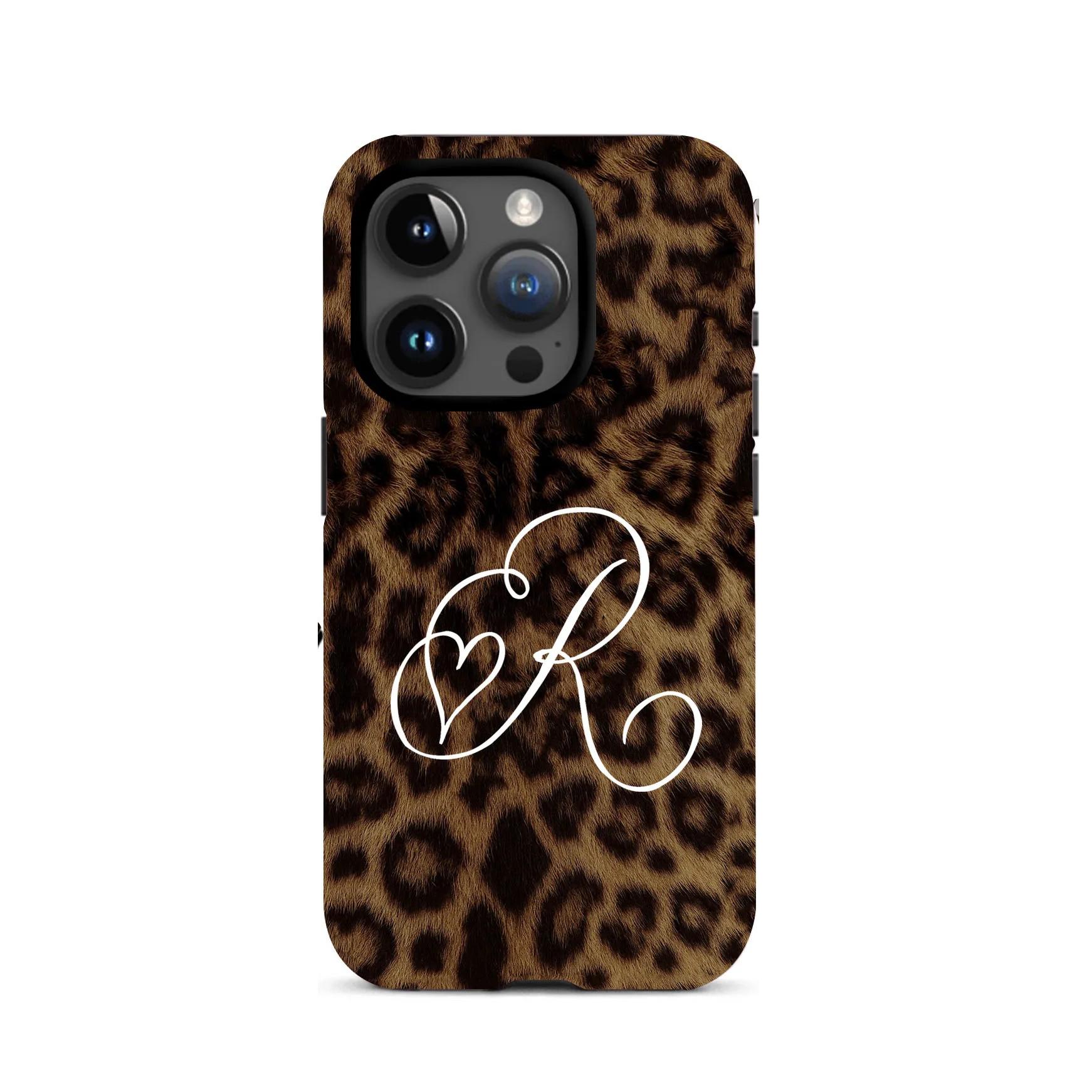 

Luxury Clmj Fashion leopard print Phone Case for iPhone 17 16 15 14 13 12 11 X XS XR Air Pro Max Plus Double-layer Back Cover iPhone 13 Pro