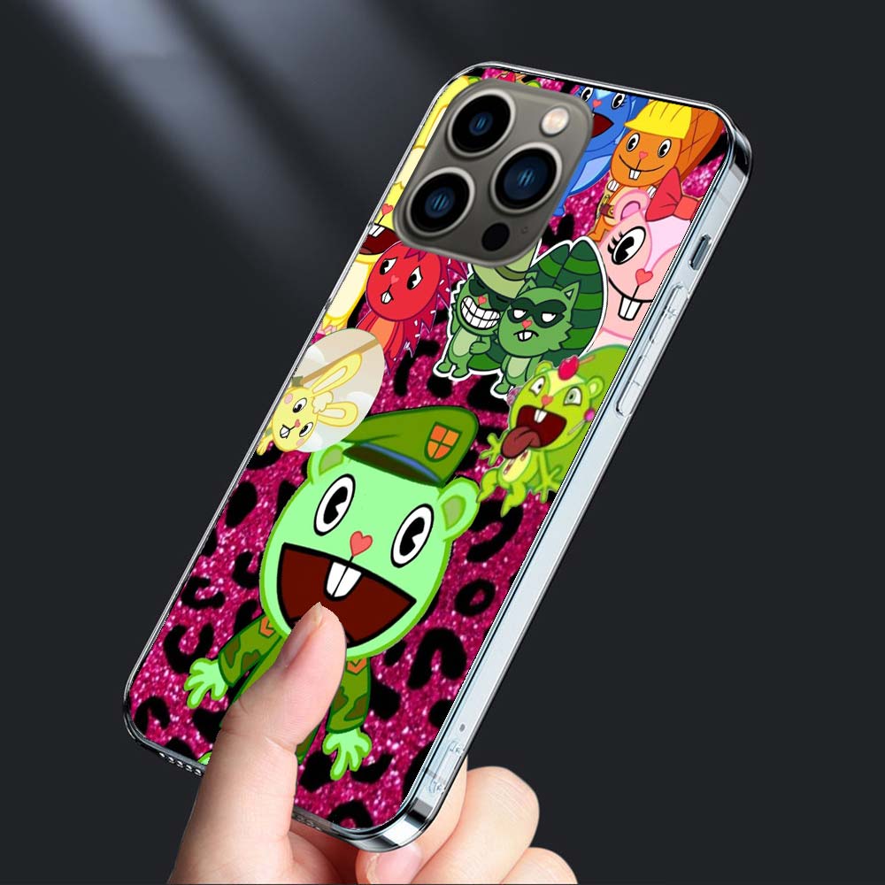Happy Tree Friends Phone Case For Iphone 16E 15 Pro 14 Plus 17E 16 17 Pro Max Air 11 12 13 Mini Shockproof Capa Cute Cover TP