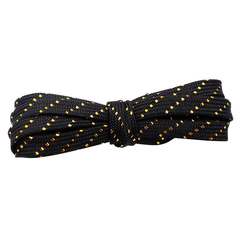 

Роскошные золотые проволочные плоские шнурки для кроссовок, повседневной обуви, шнурки-веревочки шириной 7 мм, аксессуары для обуви 60/100/120/140/160 см, 1 пара 60cm