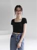 Wireless Bra Integrated Modal Square Neck Cool T-Shirt with Chest Pad