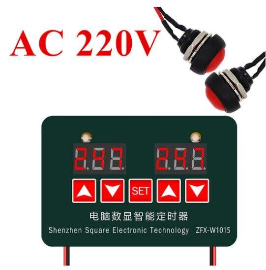 ZFX-W1015 Einstellbarer elektronischer Thermostat Temperaturregler Mikrocomputer Digitalanzeige Intelligenter Timer 12V 24V 220V