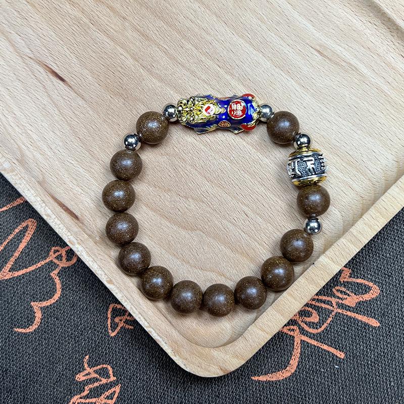 Classic Gift Box: 10mm Blended Incense Beads Bracelet with Pixiu Charm