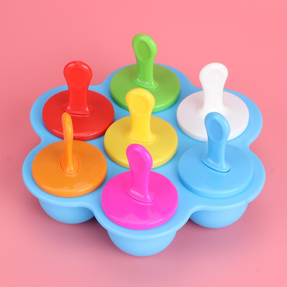 Household Reusable Silicone Ice Cream Molds DIY Making Mold Tool Kitchen Supplies