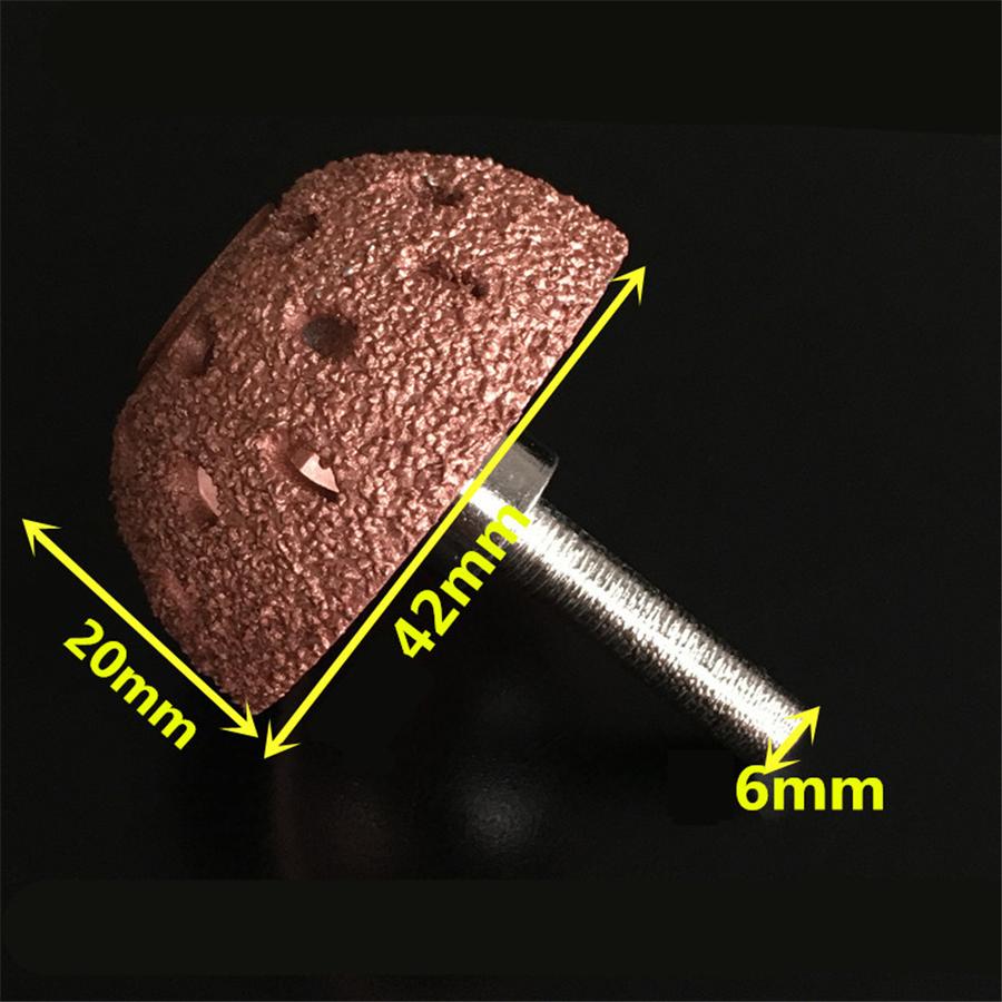 1pc 42mm Buffing Wheel Tungsten Carbide Rasp / Contour Cup with Arbor Adaptor Wheel Grind Ball Rasp Professional Tire Repair Tool