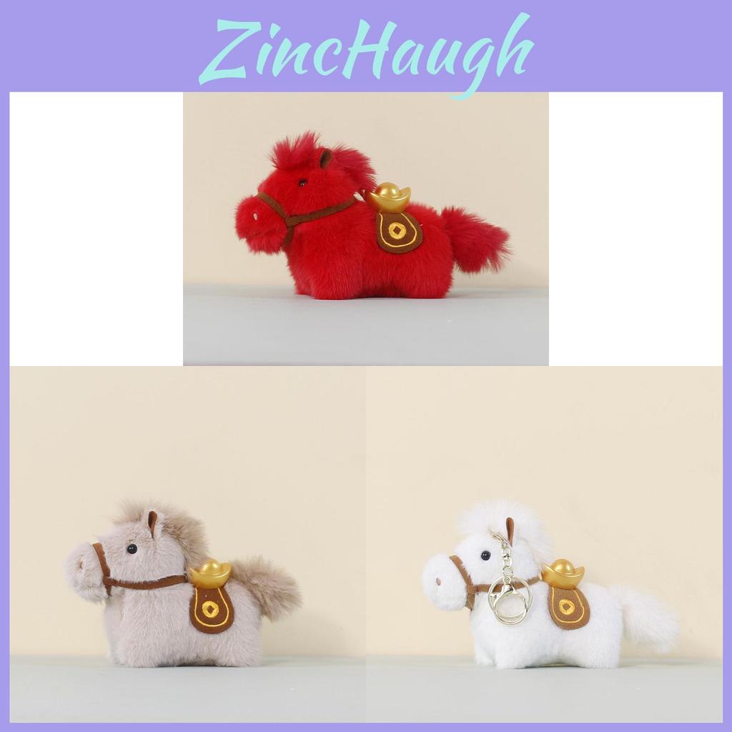 Horse Plush Keychain With Short Plush Material For Lunar New Year Gift
