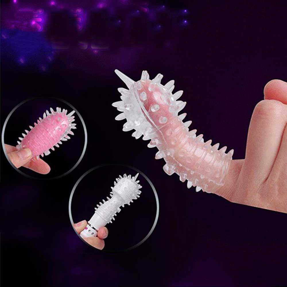 6pcs Finger Condoms Vibrator Sleeve Orgasmic Clitoral Masturbation G Spot Stimulator Squirt Sex Toys for Women Sex Products