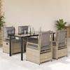 VidaXL Garden Dining Set with Cushions 5pcs Beige Poly Rattan 3263009