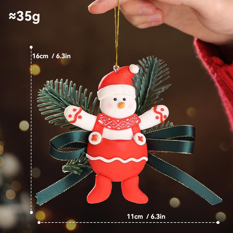 Christmas Ornament Car Decoration High-quality Holiday Car Pendant Festive Christmas Ornament Set for Wall Door Window Decor