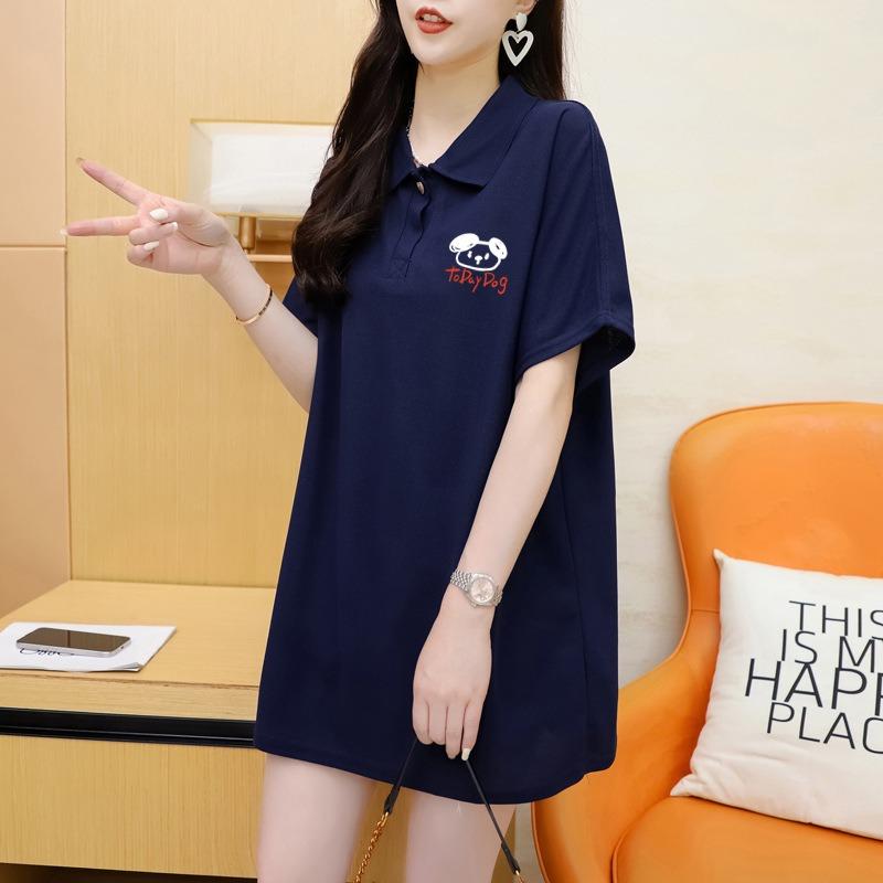 Plus Size Women's Summer Loose Age Reducing Short Sleeved Top