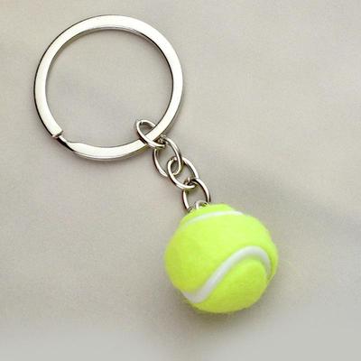 Mini-Tennis-Anhänger Schlüsselanhänger - Kreatives 2CM Simulations-Schmuckstück Zubehör