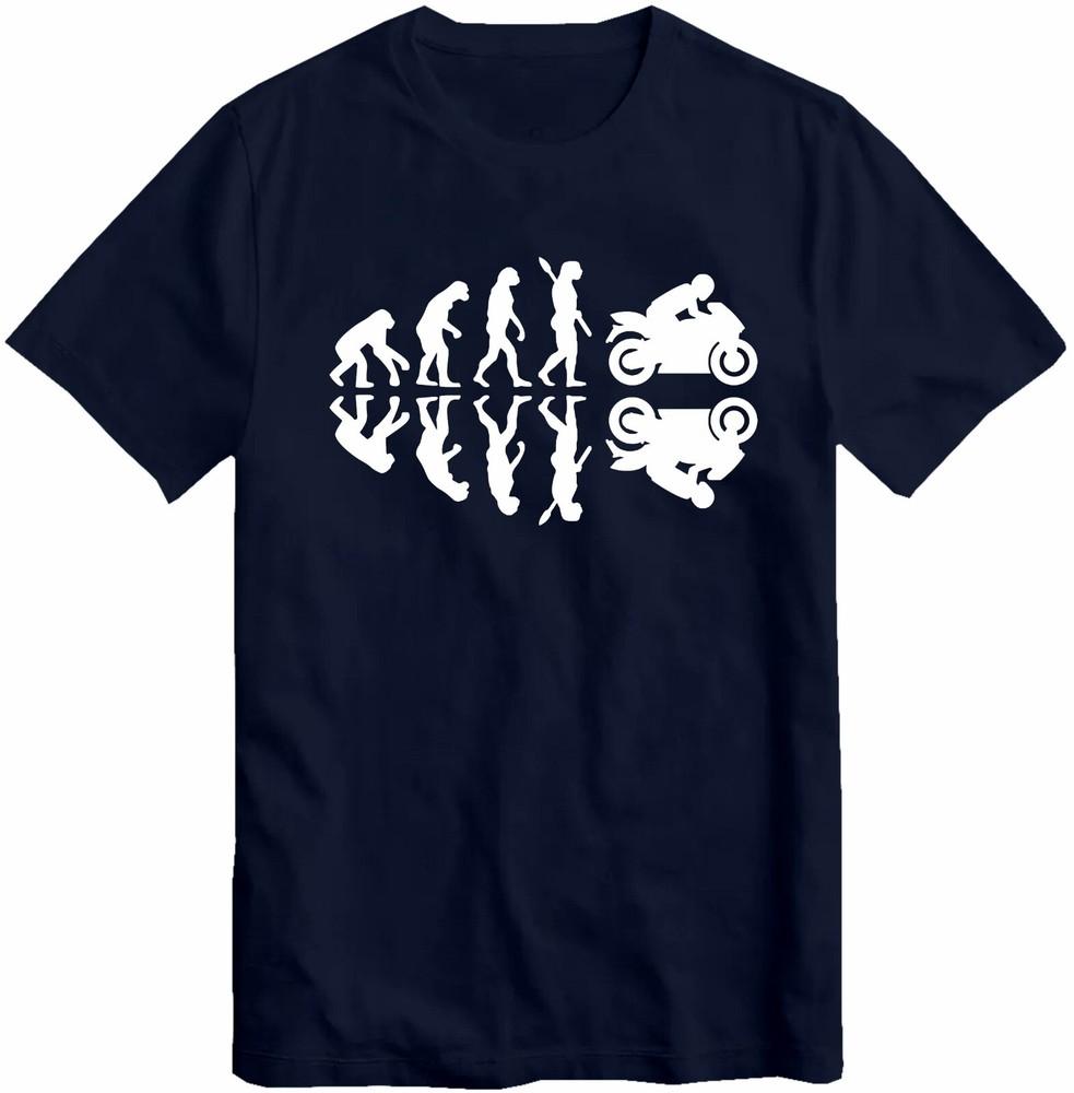 Evolution Of Motorbike Tshirt Biker Bike Rider Racer F1 Racing Reflection Top