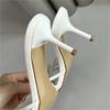 Fashion Eilyken Large Size 43 Summer Narrow Band Open Toe Women Slippers Fashion Thin Heels Wedding Party Dress Slide Shoes