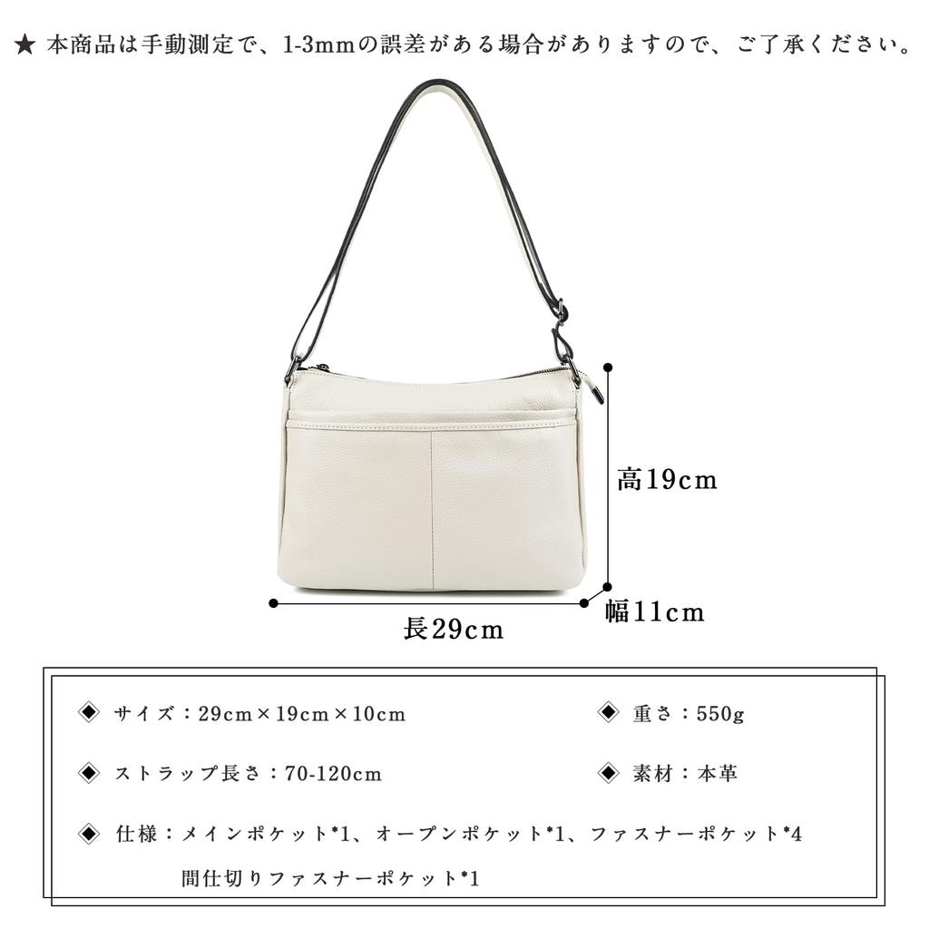 MFFOR Genuine Leather Shoulder Bag with Multiple Large Soft and Perfect for Casual Simple and Stylish Women's Pockets, Capacity, Lightweight,