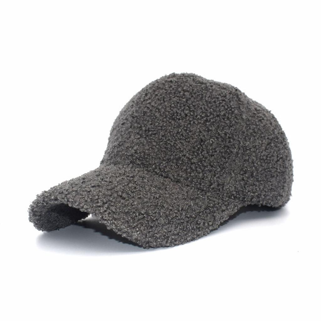 Winter Baseball Hat Autumn Winter Lamb Down Duck Tongue Hat Outdoor Travel Warm Couple Caps For Men Women