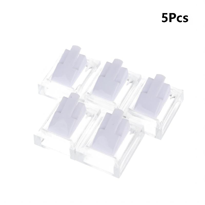 5Pcs Clear Ring Display Stands Ring Jewelry Tray Ring Storage Organizer Shelf For Jewelry Counter Showcase Display Prop