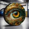 Sunflower Eye Spare Tire Cover Durable Polyester All Season Waterproof Vehicle Protector