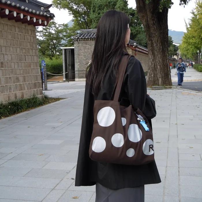 [4th Reorder]_Polka Dot Big Bag [Brown]