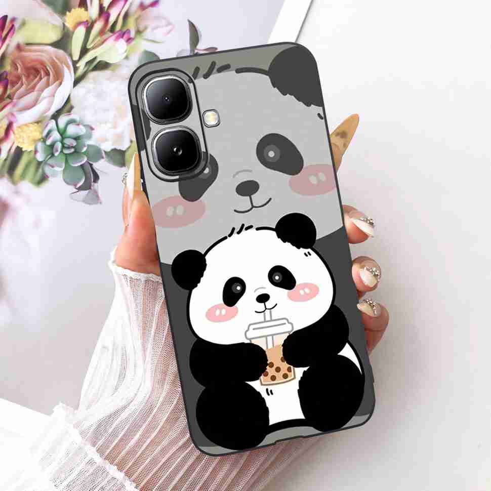 For Infinix Smart 20 4G X6840 X6840B Case Cartoon Cat Dinosaur TPU Black Cover For  Infinix Smart20 smart 20 4G Phone Casing