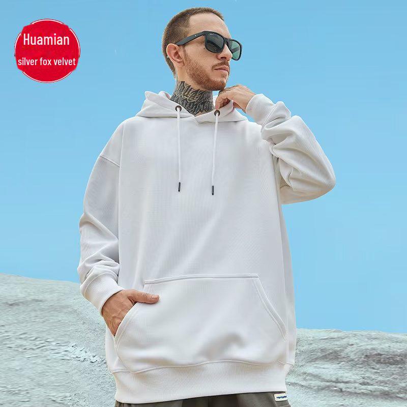 Koszula męska oversize w jednolitym kolorze, czarno-biała, M-8XL