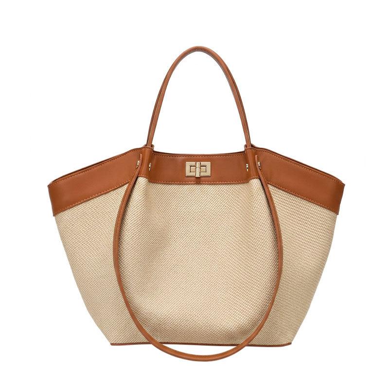 

Luxury High-end Wing Shaped Handbag Women Simple Magnetic Buckle Tote Bag Large Capacity Zipper Commuting Shopping Versatile Bag коричневый