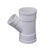 Tee Riduzione di Scarico in PVC Bianco 45°