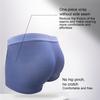 Men Boxer Underwear Low-rise Elastic Waistband Slim Fit Shorts Briefs Solid Color U-Convex Ice Silk Thin Panties