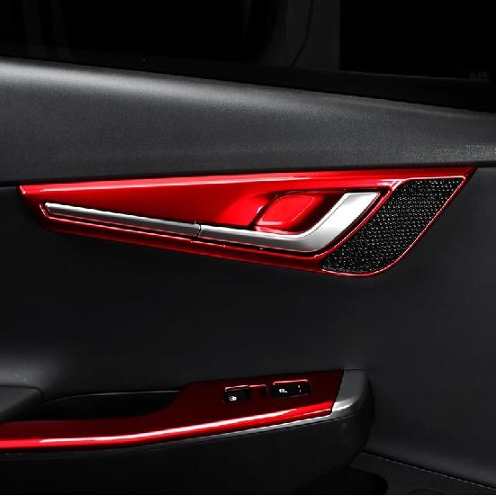 For KIA EV6 -2026 LHD/RHD Auto Interior Accessories Interior Mouldings Inner Door Panel Handle Cover Trim ABS Material