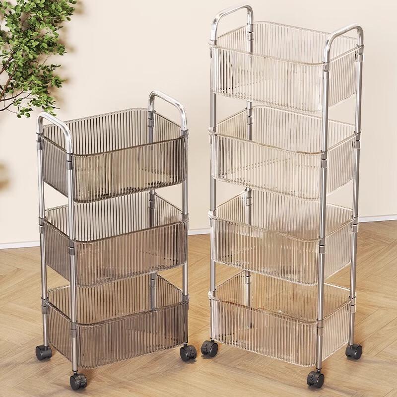 Acrylic Multi-layer Movable Storage Cart