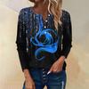 Women's Long Sleeve Button Down T Shirts V Neck Casual Tunic Tops Women Casual Tops