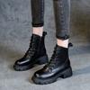 Small heel brown British Martin boots women's summer thin thick-soled breathable retro comfortable women's boots