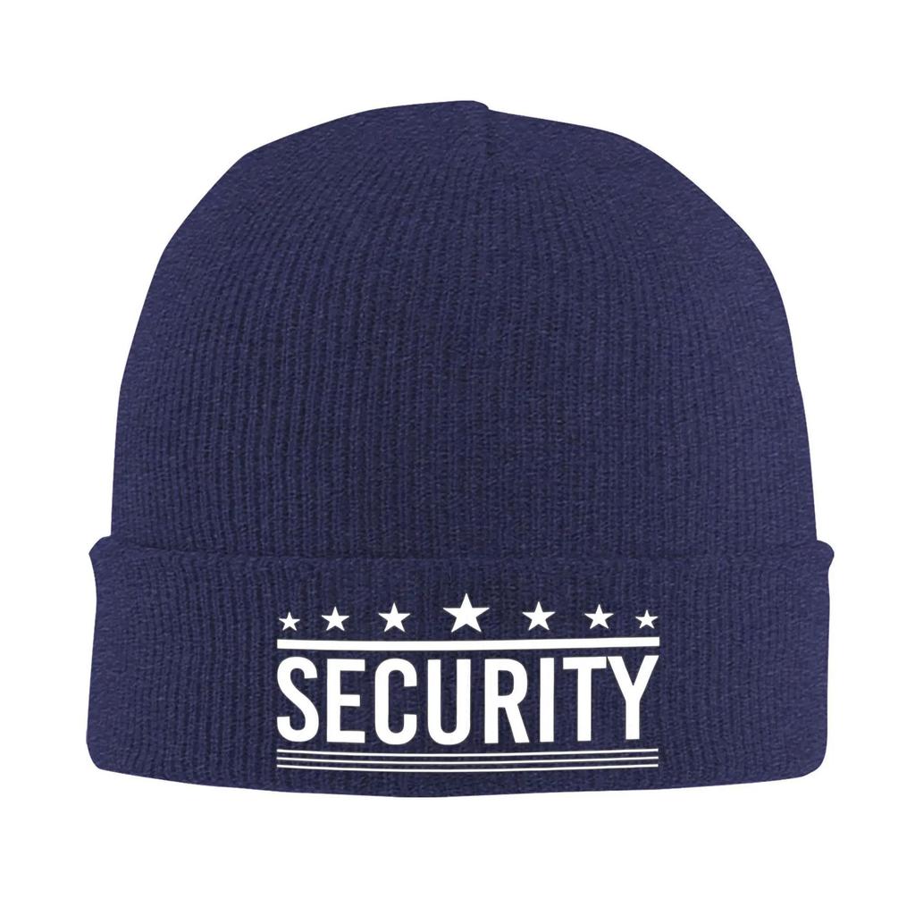 Security Stars For Security Guards Knit Hat Beanie Autumn Winter Hats Warm Unisex Hip Hop Cap Men Women Gifts