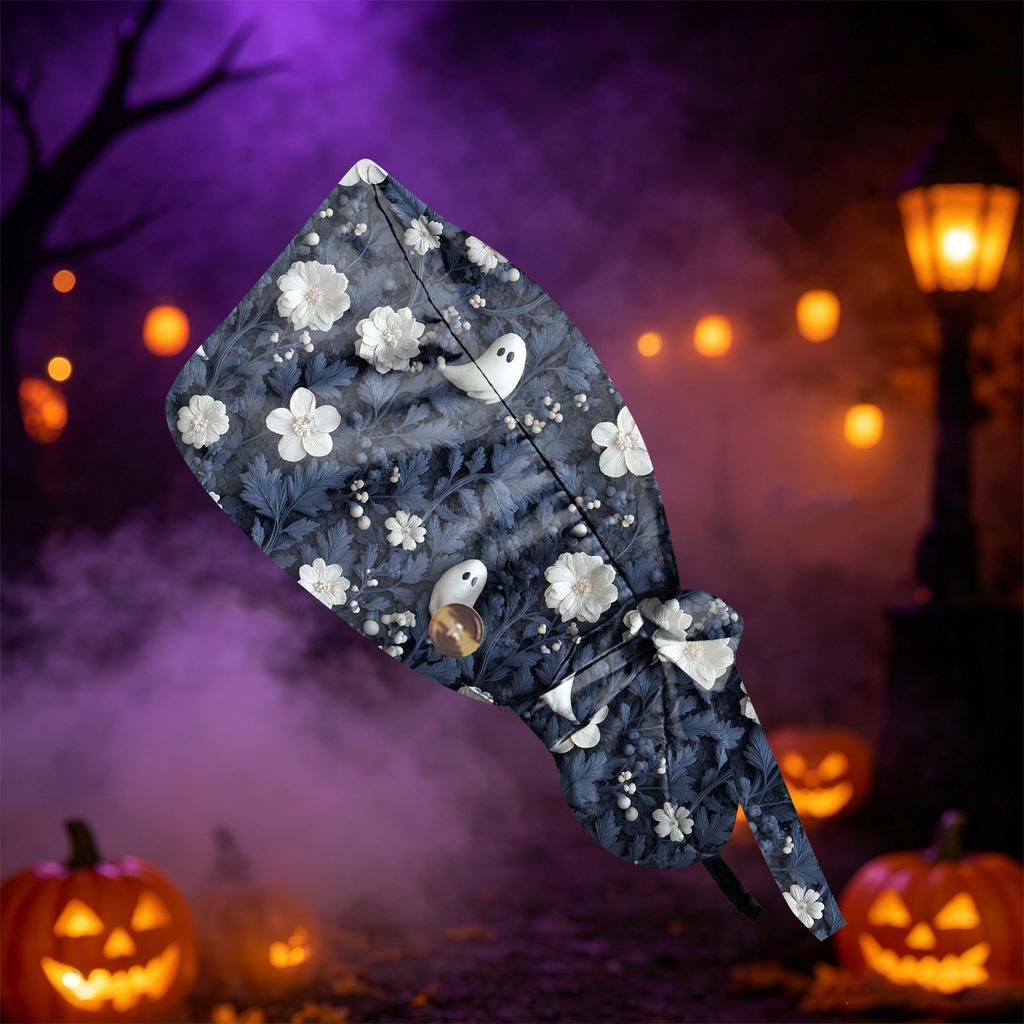 Women's Halloween Printed Ponytail for Work Shower Hair Wrap