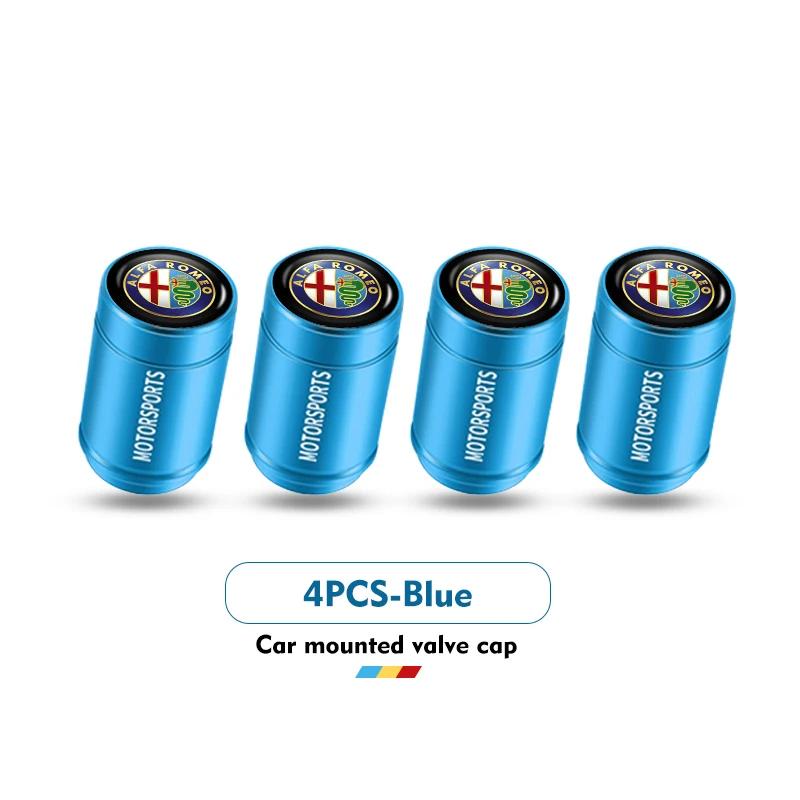 Car Sticker For Alfa Romeo 159 147 Aluminum Alloy Metal Car Wheel Tire Valve Caps Stem Case Covers Accessories For Alfa Romeo GT Cdr563