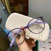 Blue Light Blocking Eyeglass Frame For Women Round Shape  Material Eyeglasses Frames Men Vintage Stylish Decorative Glass