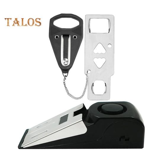 Portable Door Stop Alarm Traveling Hotel Door Lock 120dB Loud Sound Battery Powered Easy Installation Door Stopper Alarm