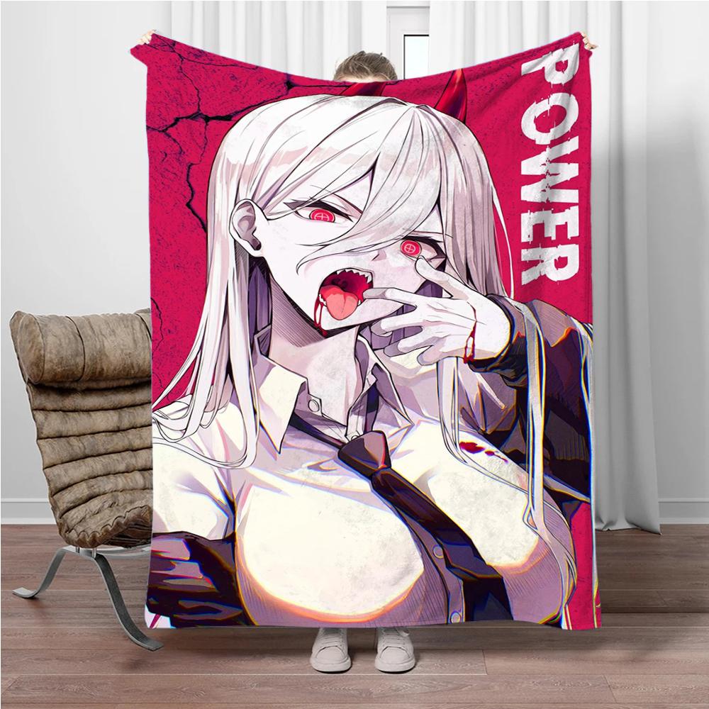 Japanese Anime Manga Denji Chainsaw-Man Children Warm Soft Blankets for Sofa Bed Cover Blanket Suitable for Birthday Souvenir