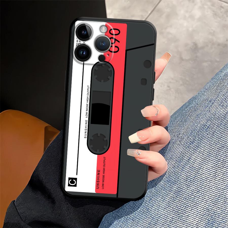 Funda Phone Cover Case for Apple IPhone 17 Pro Max 14 Air 13 15 Pro 7 8 XR XS MAX 16 12 11 Fashion Cassette Tape