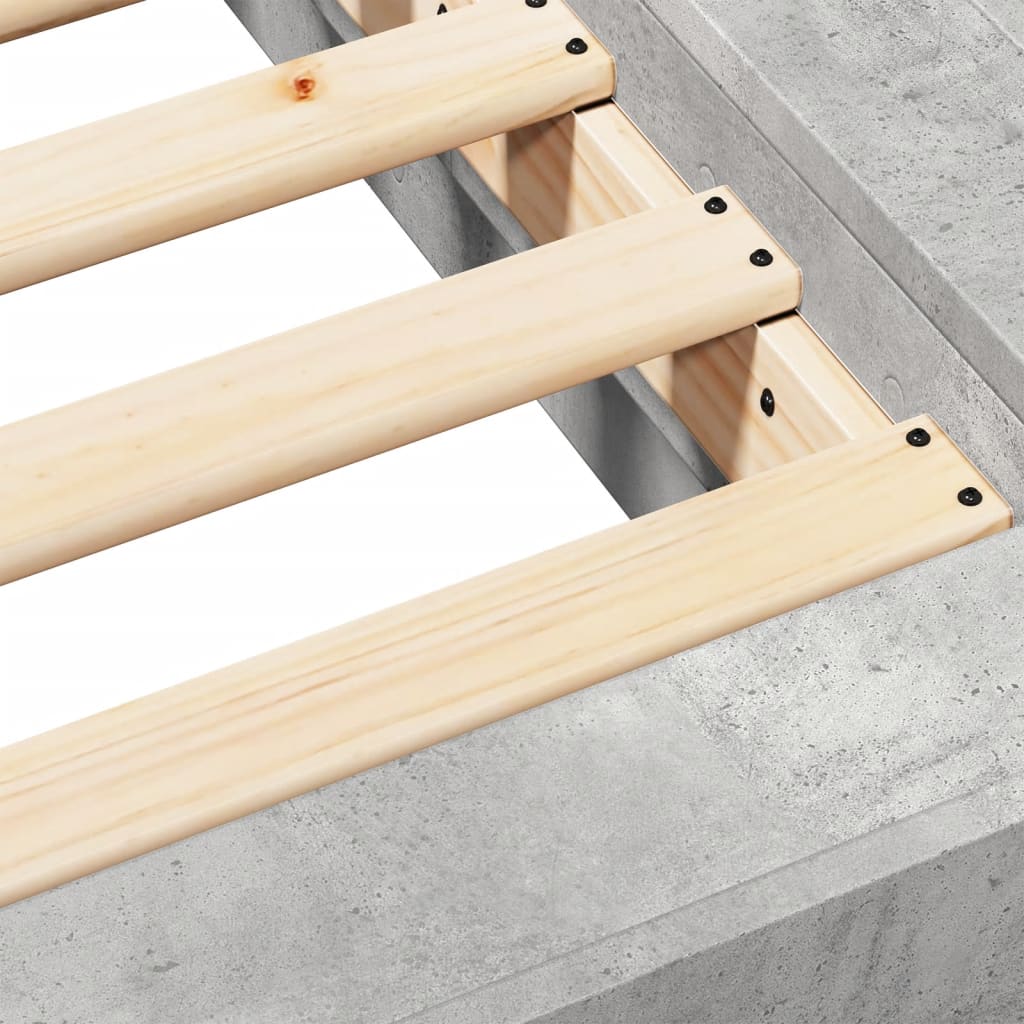 Bed Frame Concrete Grey 160x200 cm Engineered Wood