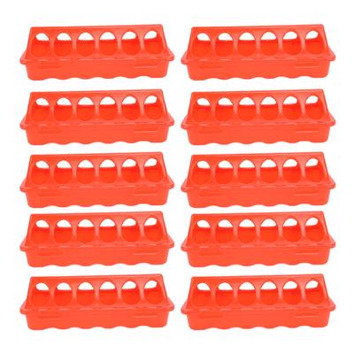 10 Set Flip Top Krmítko pro kuřata Waterer Plastové křepelky Krmítko pro malou drůbež 12 žlabové misky