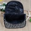 Fashion Zebra Pattern Makeup Bag Portable Travel Storage Organizer for Women Dual Zipper Access Toiletry Handbag for Home Travel Use