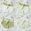 4Pcs/Set Cotton Women's Panties High Waist Body Slimming Underwear Breathable Cute Print Girls Briefs Plus Size Female Lingerie