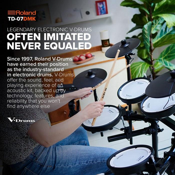 Roland TD-07DMK V-Drums Electronic Drum Set (Black/Silver)