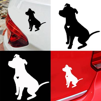 Cute Pit Bull Car Vehicle Dog Reflective Window Body Decals Sticker Decoration