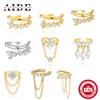 AIDE 1pcs 925 Silver Zircon Earring For Women Chain Cuffs Earring Pendientes Brincos Aretes Fine Jewelry Party Gifts
