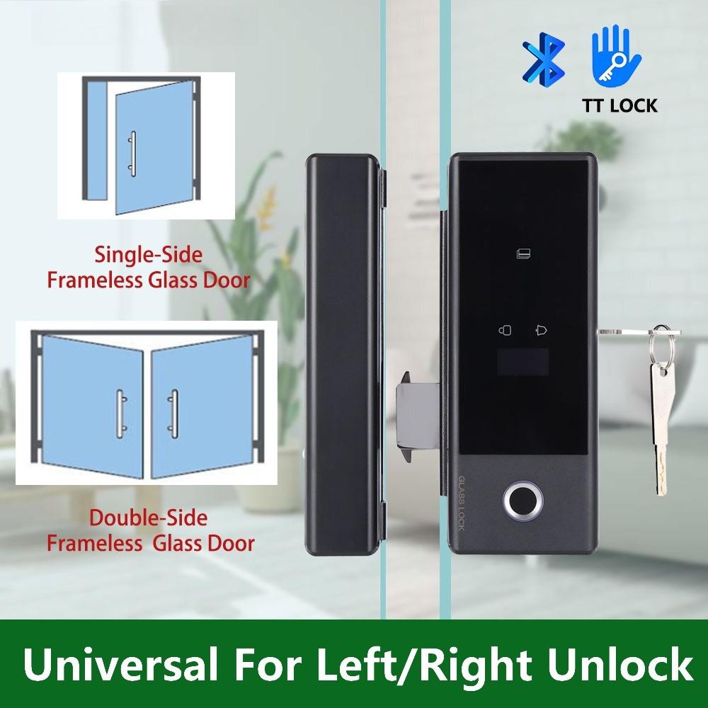 Office/Home Drilling free Glass Door Fingerprint Lock GS1 TT Lock Smart Lock Biometric Fingerprint Electronic Digital Lock