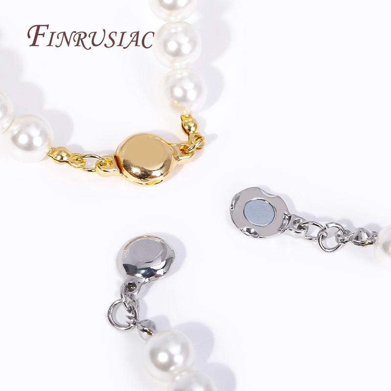 18K Gold Plated Brass Metal Round Magnetic Clasps Closure Magnet End Clasp Connectors For Jewelry Making Accessories Findings