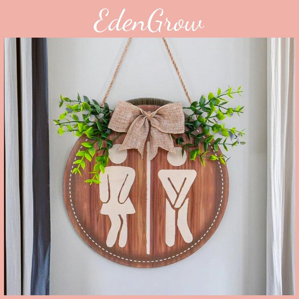 Kunststoff-Badezimmertürschild mit Holzoptik für Heimdekoration und Toilettenidentifikation