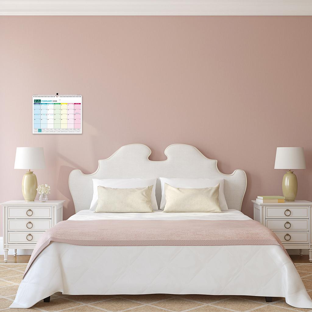 FSC Certified Wall Calendar 18 Months Multilingual Design With 5 Countries Holidays