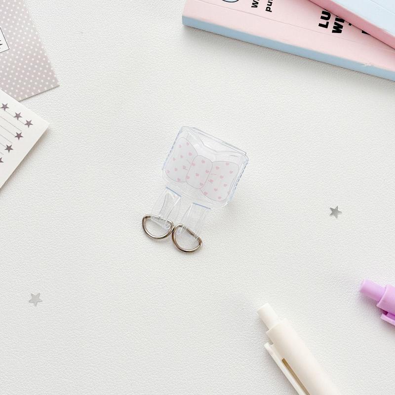 Cute Cartoon Bow Bag Expansion Buckle Creative Backpack Display Buckle Mountain Buckle Charm Transparent Bag Hanging Pendant
