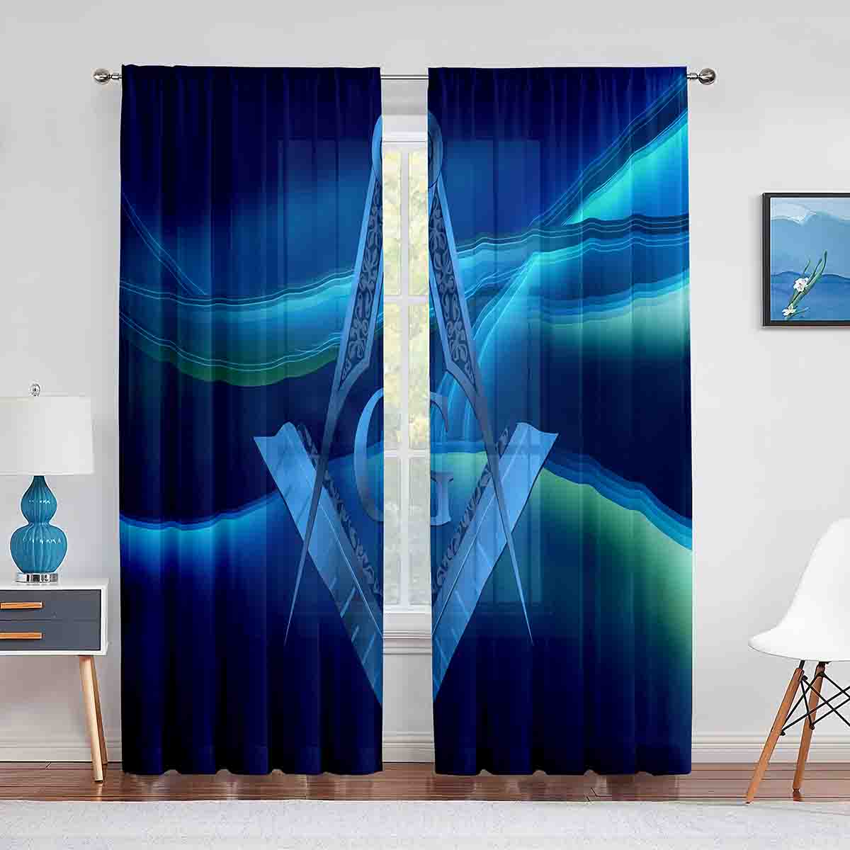 Мейсон Масонский Франкмасонство Эмблема Тюль Вуаль Шторы Для Спальни Оконные Шторы — фото 10